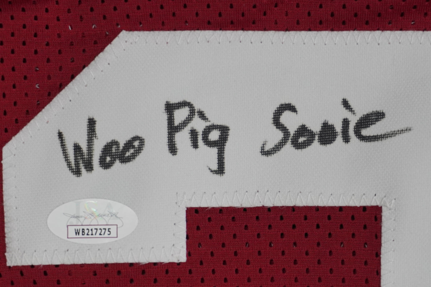 FELIX JONES ARKANSAS RAZORBACKS SIGNED JERSEY w/INSC Cowboys L JSA COA