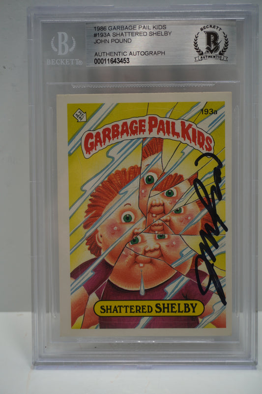 1986 Garbage Pail Kids 193A Shattered Shelby John Pound BGS Authentic
