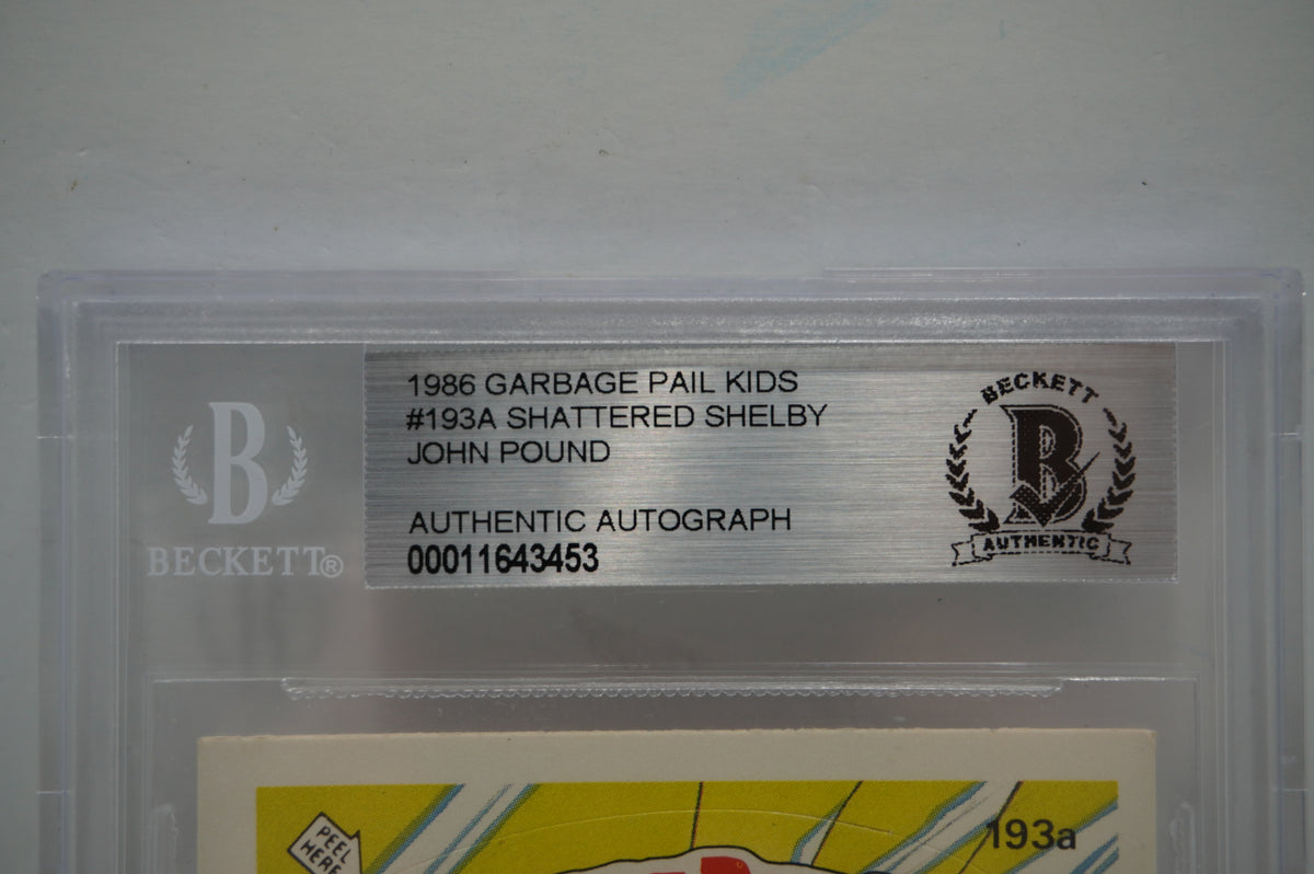 1986 Garbage Pail Kids 193A Shattered Shelby John Pound BGS Authentic
