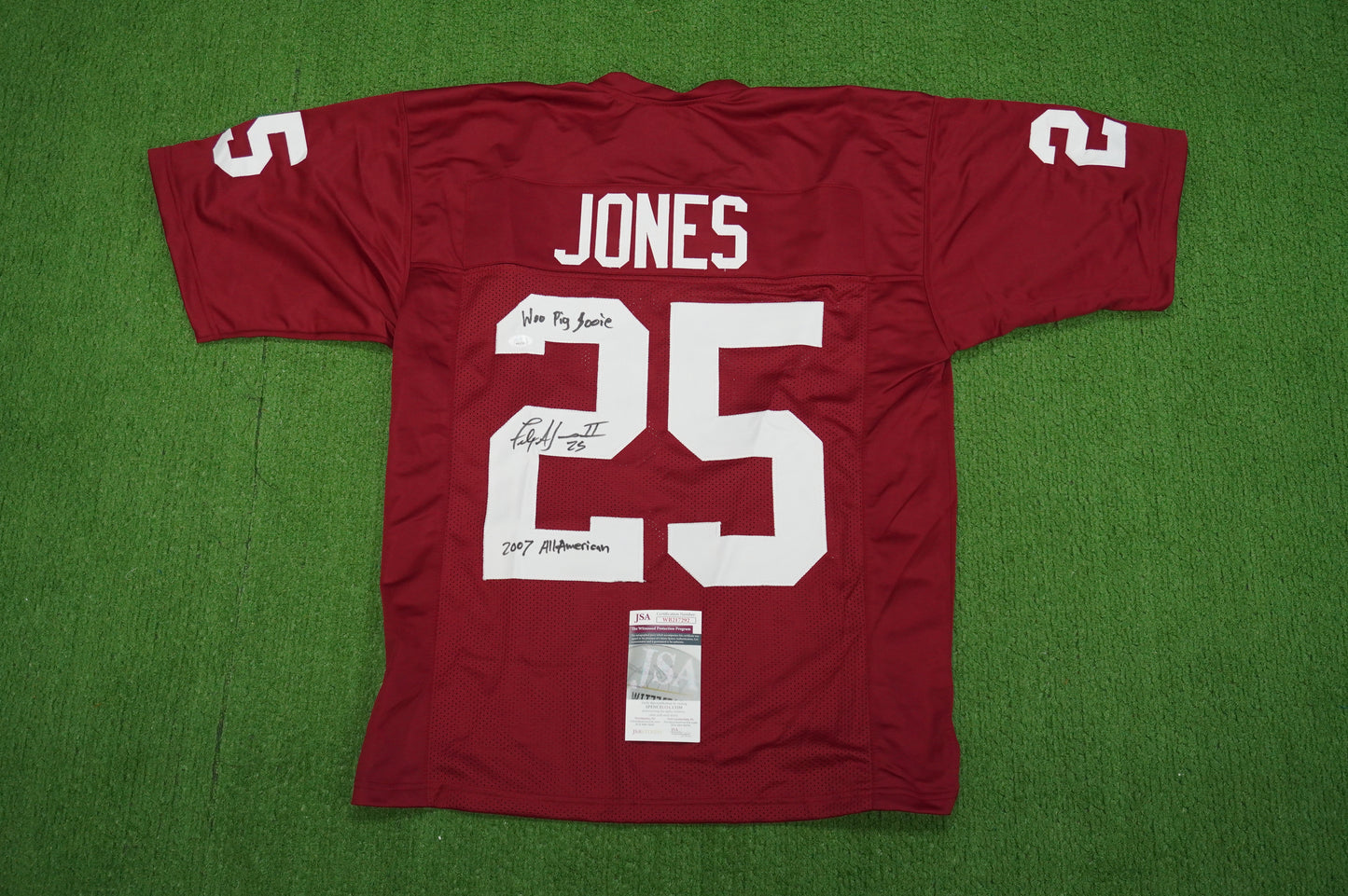 FELIX JONES ARKANSAS RAZORBACKS SIGNED JERSEY w/INSC Cowboys L JSA COA