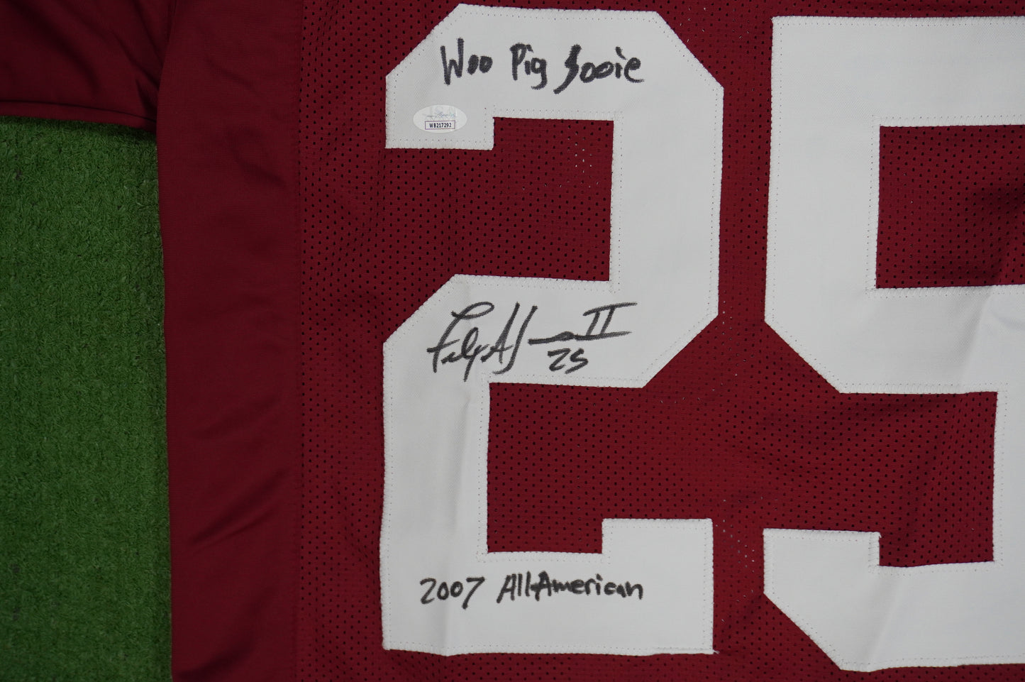 FELIX JONES ARKANSAS RAZORBACKS SIGNED JERSEY w/INSC Cowboys L JSA COA