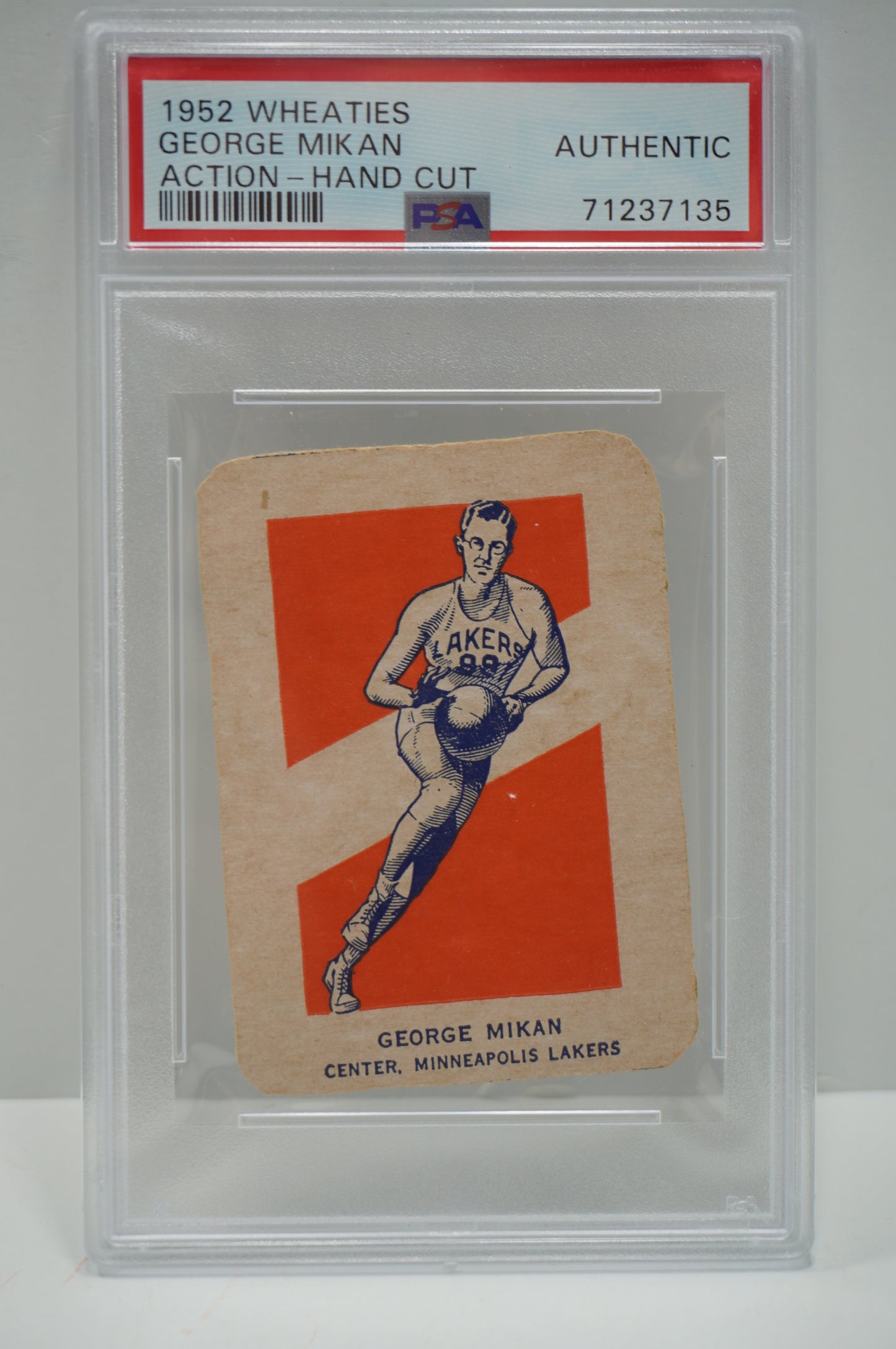 1952 Wheaties George Milan Action PSA Authentic