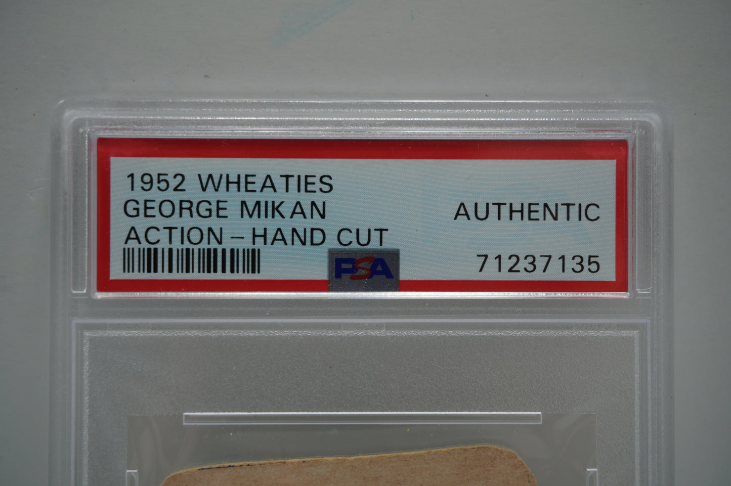 1952 Wheaties George Milan Action PSA Authentic