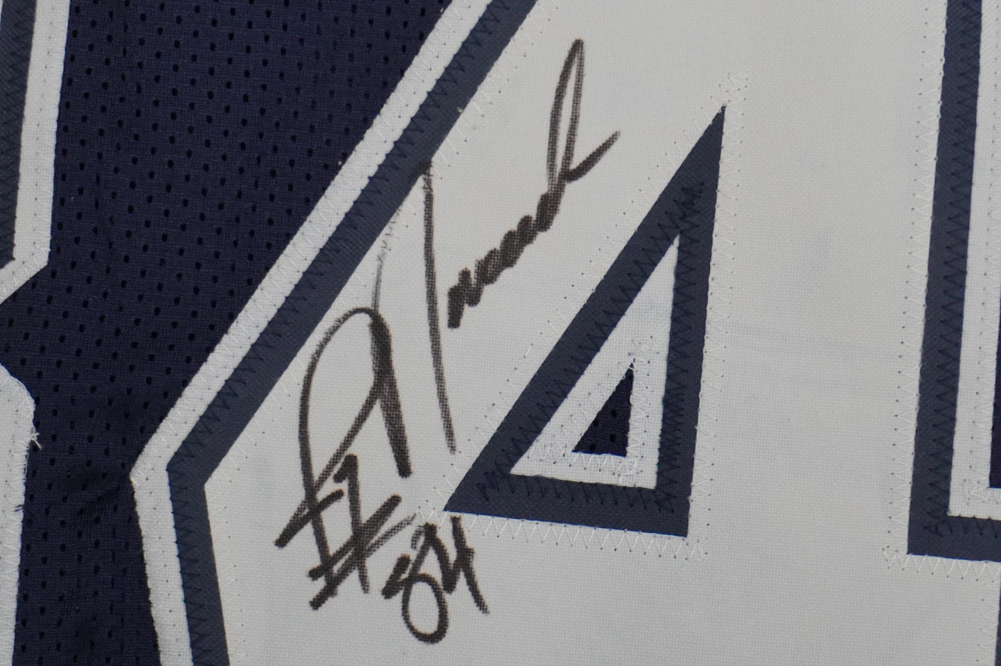 JAY NOVACEK SIGNED DALLAS COWBOYS BLUE JERSEY Size XL BAS COA