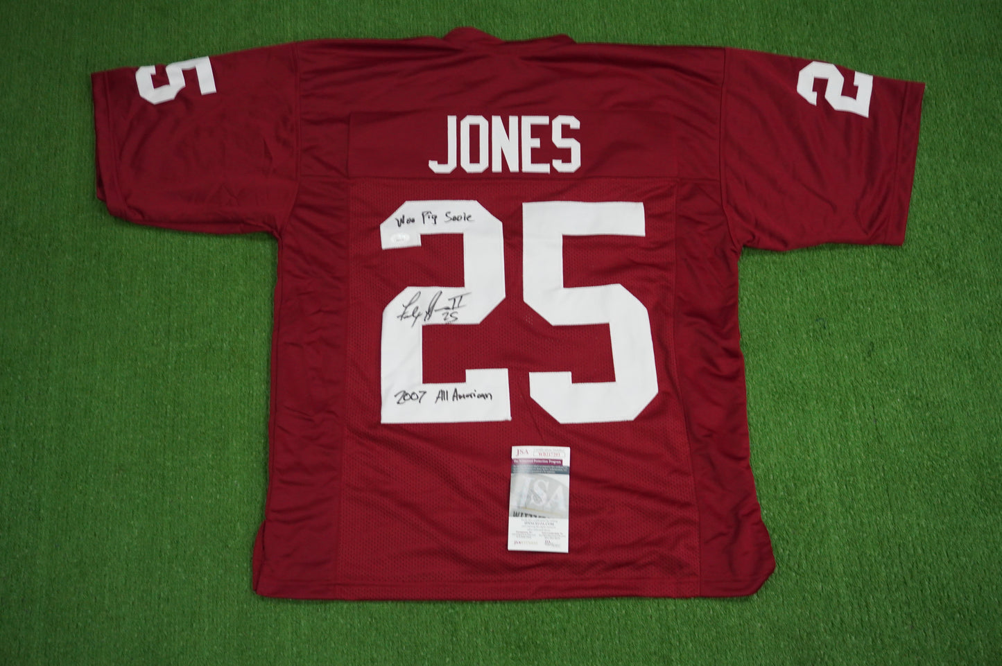 FELIX JONES ARKANSAS RAZORBACKS SIGNED JERSEY w/INSC Cowboys L JSA COA