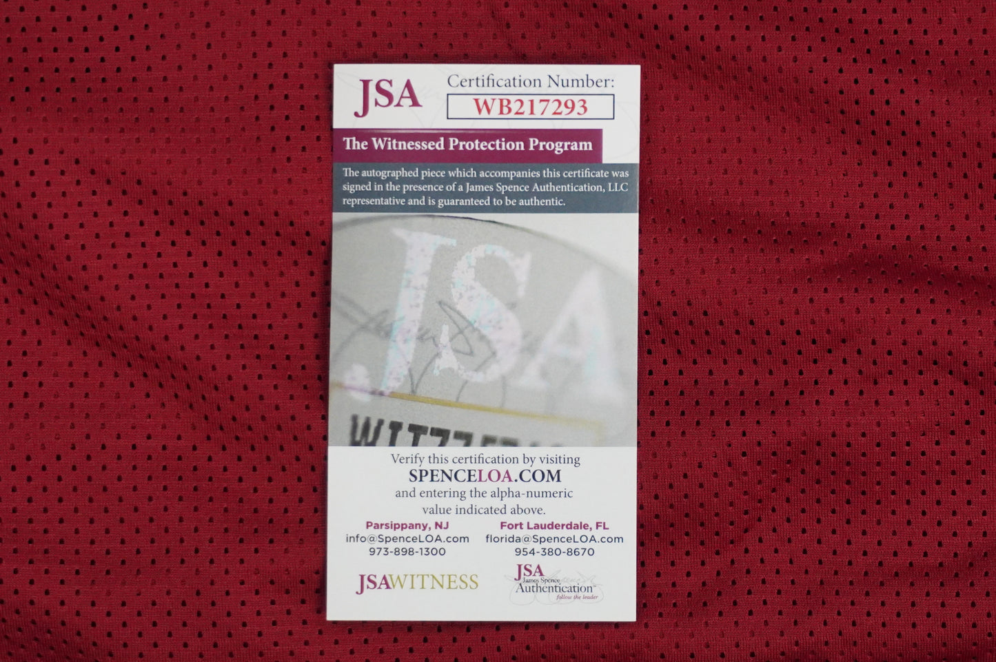 FELIX JONES ARKANSAS RAZORBACKS SIGNED JERSEY w/INSC Cowboys L JSA COA