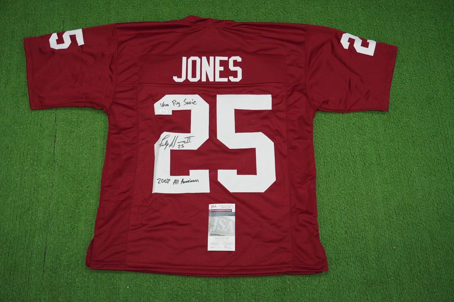 FELIX JONES ARKANSAS RAZORBACKS SIGNED JERSEY w/INSC Cowboys L JSA COA