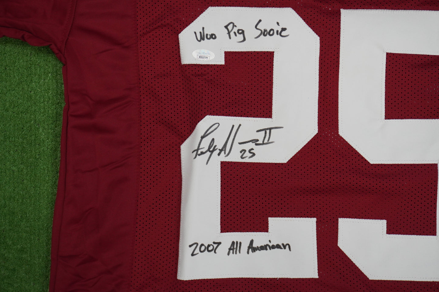 FELIX JONES ARKANSAS RAZORBACKS SIGNED JERSEY w/INSC Cowboys L JSA COA