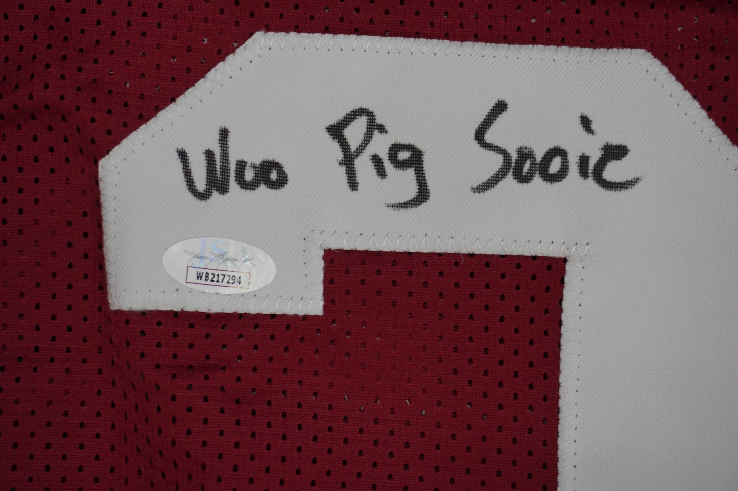 FELIX JONES ARKANSAS RAZORBACKS SIGNED JERSEY w/INSC Cowboys L JSA COA