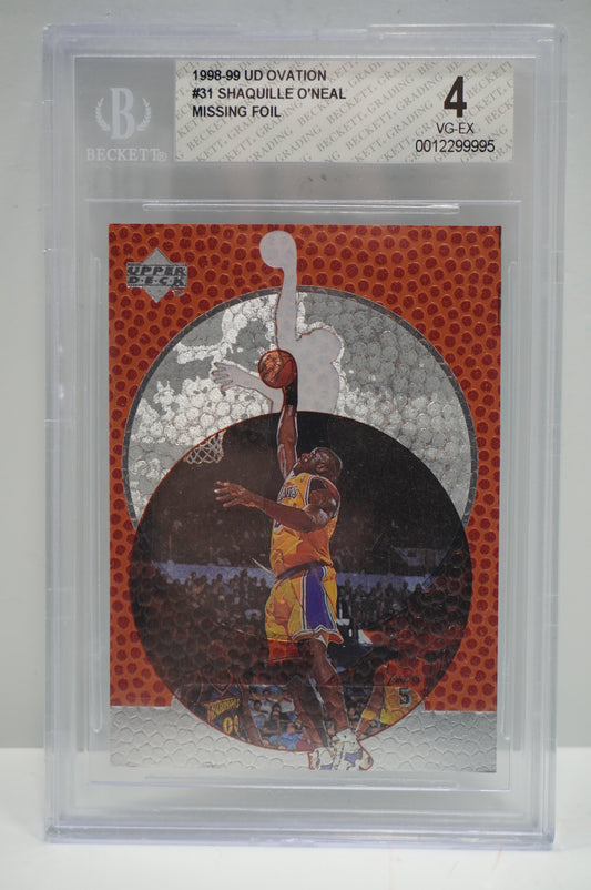 1998-99 UD Ovation #31 Shaquille O Neal Missing Foil BGS 4