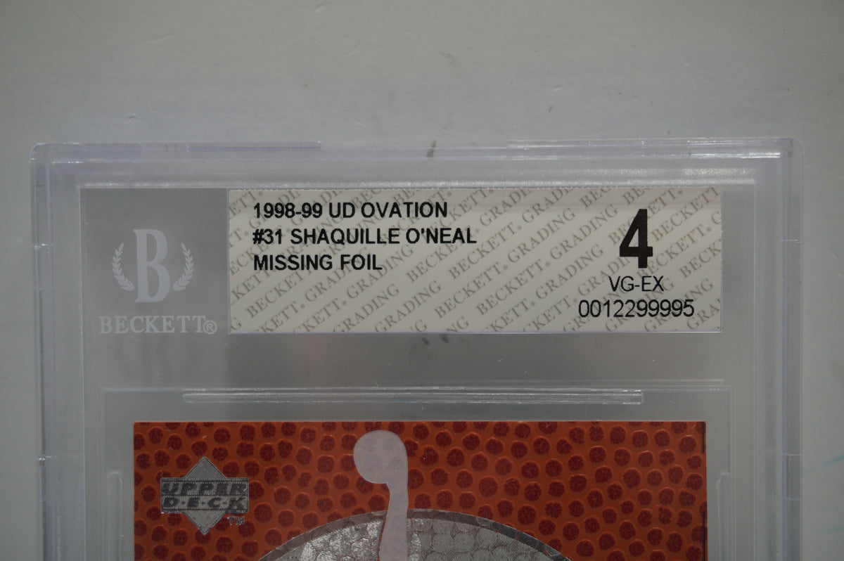 1998-99 UD Ovation #31 Shaquille O Neal Missing Foil BGS 4