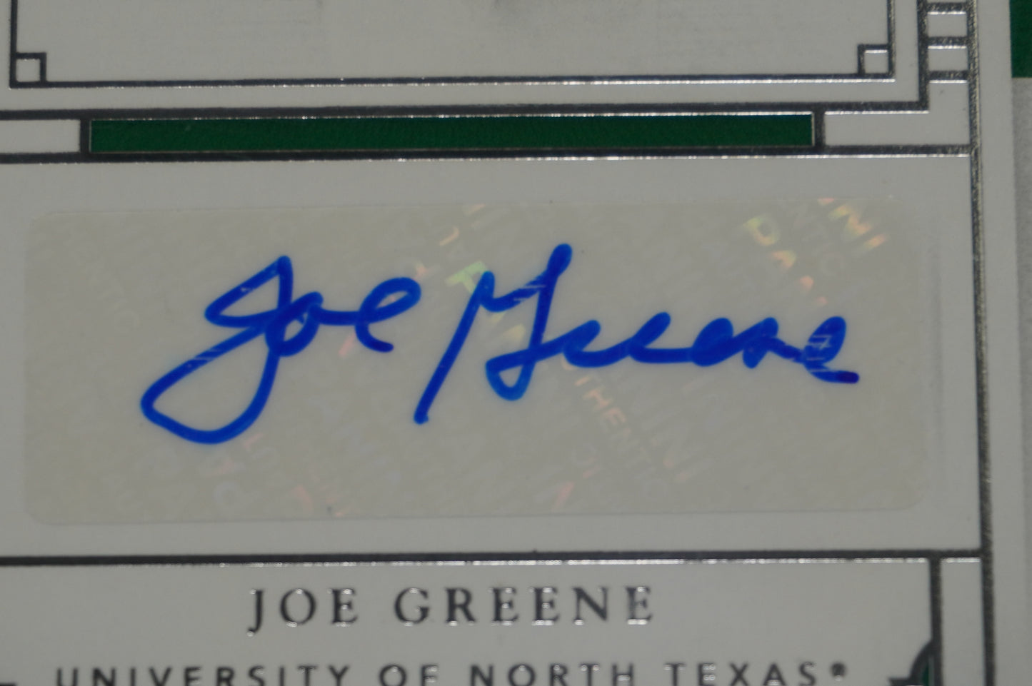 National Treasure Joe Greene Autograph