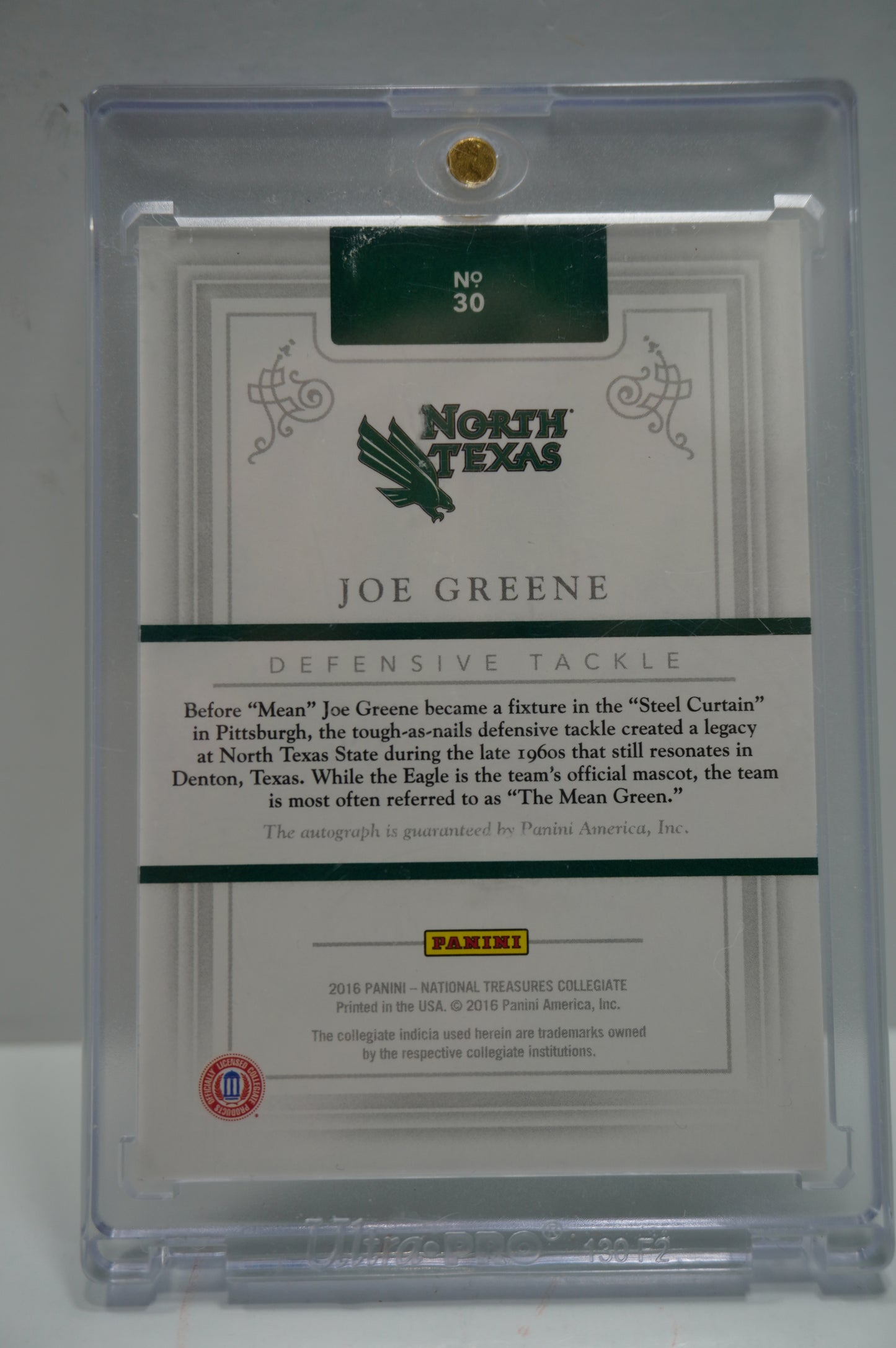 National Treasure Joe Greene Autograph