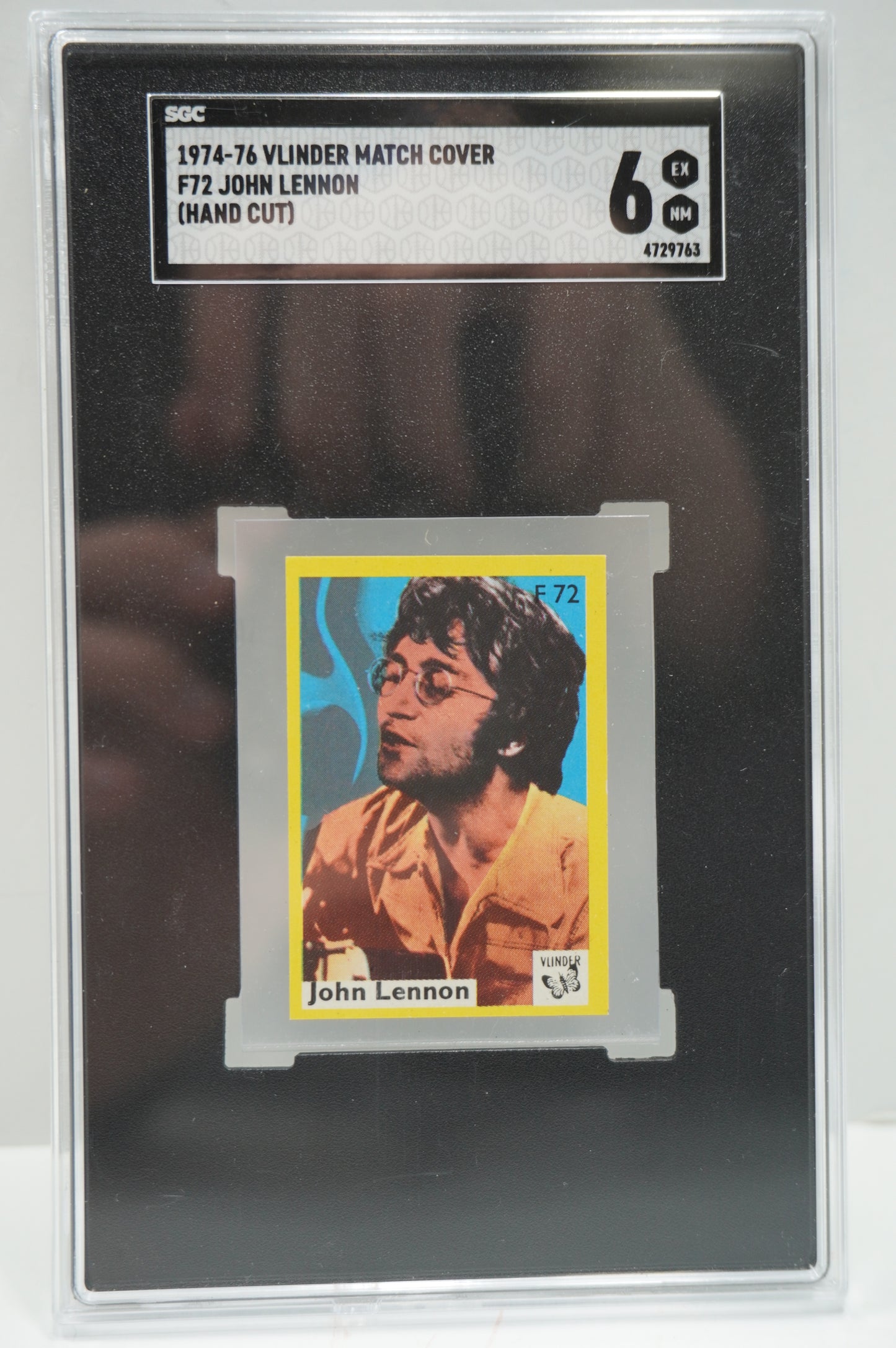 1974-76 Vlinder Match Cover F72 John Lennon SGC 6