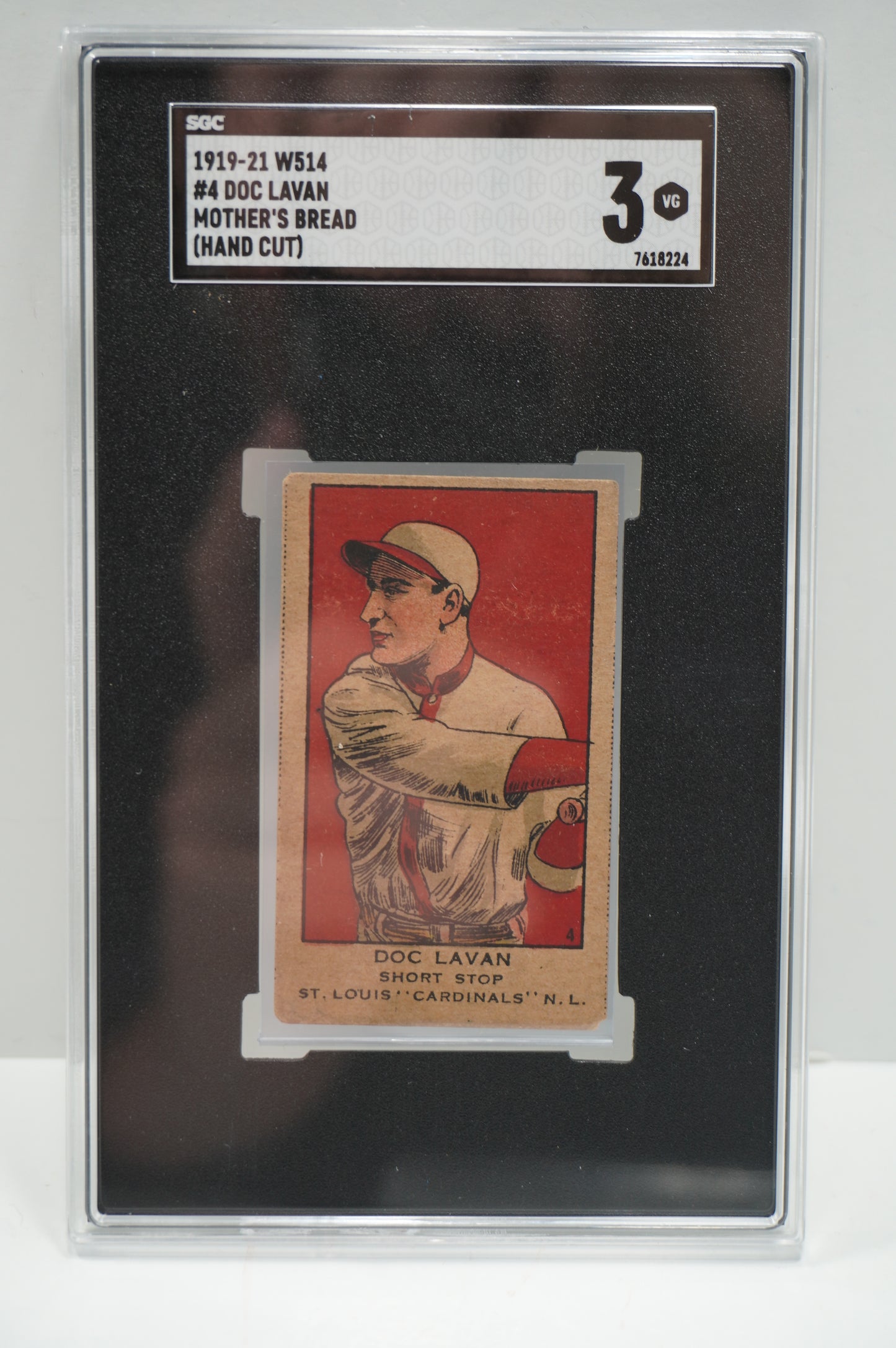 1919-21 W514 #4 Doc Lavan Mother's Bread (Hand Cut) SGC 3