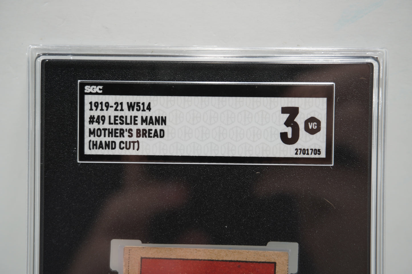 1919-21 W514 #49 Leslie Mann Mother's Bread (Hand Cut) SGC 3