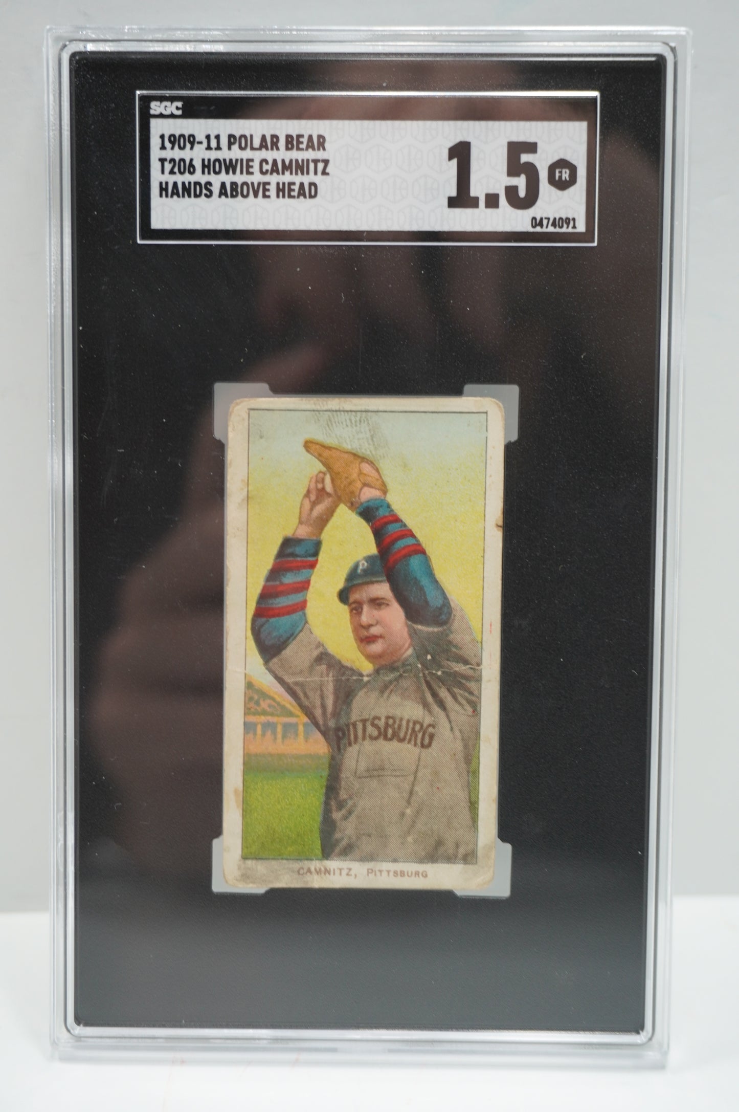 1909-11 Polar Bear T206 Howie Camnitz Hands Above Head SGC 1.5