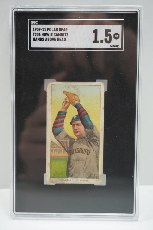 1909-11 Polar Bear T206 Howie Camnitz Hands Above Head SGC 1.5