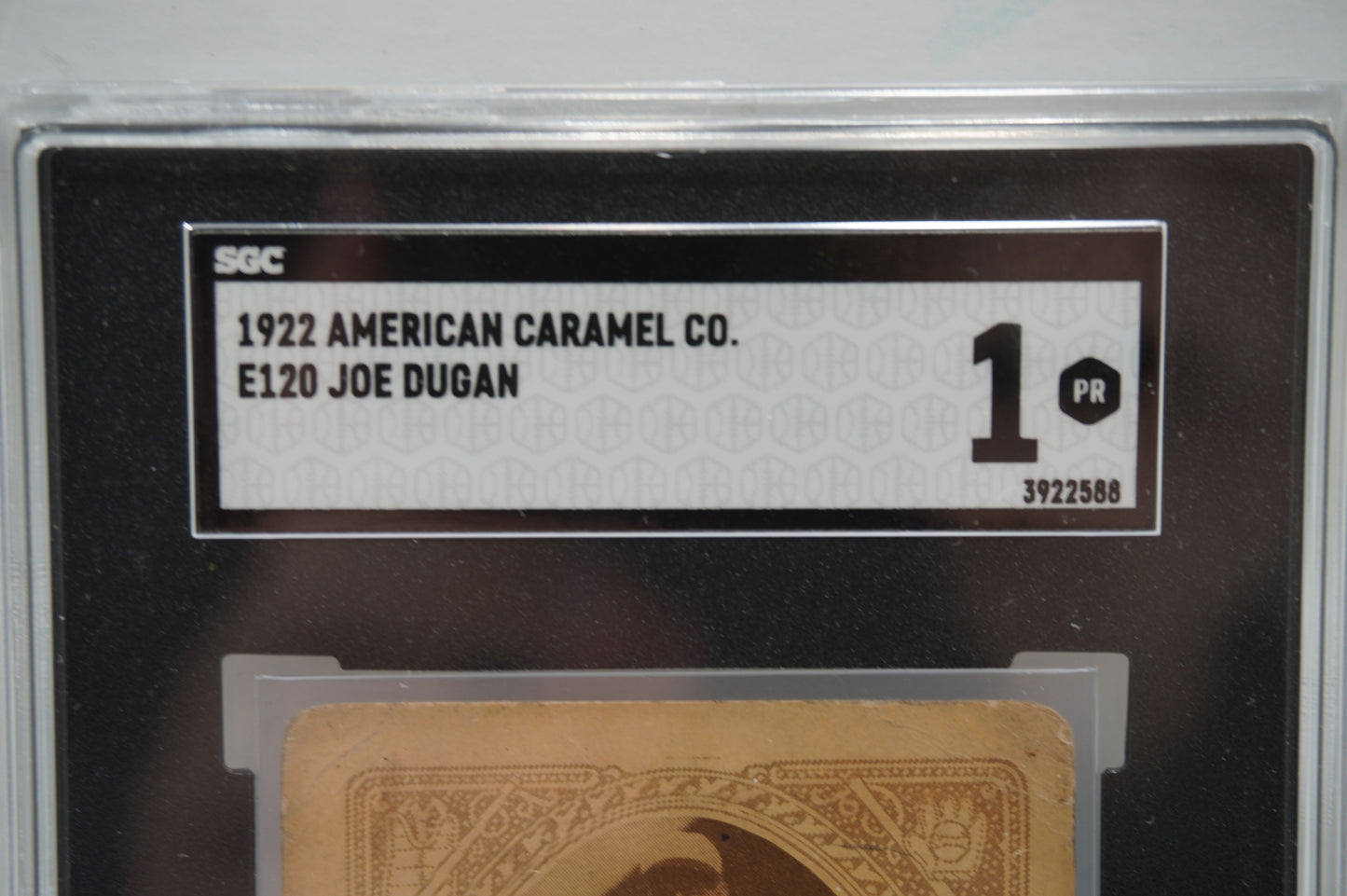 1922 American Caramel Co E120 Joe Duggan SGC 1