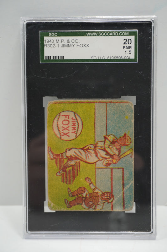 1943 MP & CO R302-1 Jimmy Foxx SGC 1.5