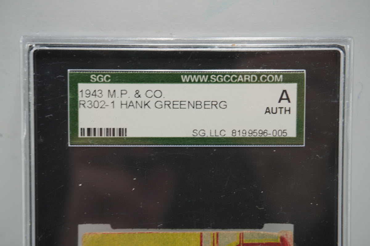1943 MP & CO R302-1 Hank Greenberg SGC A