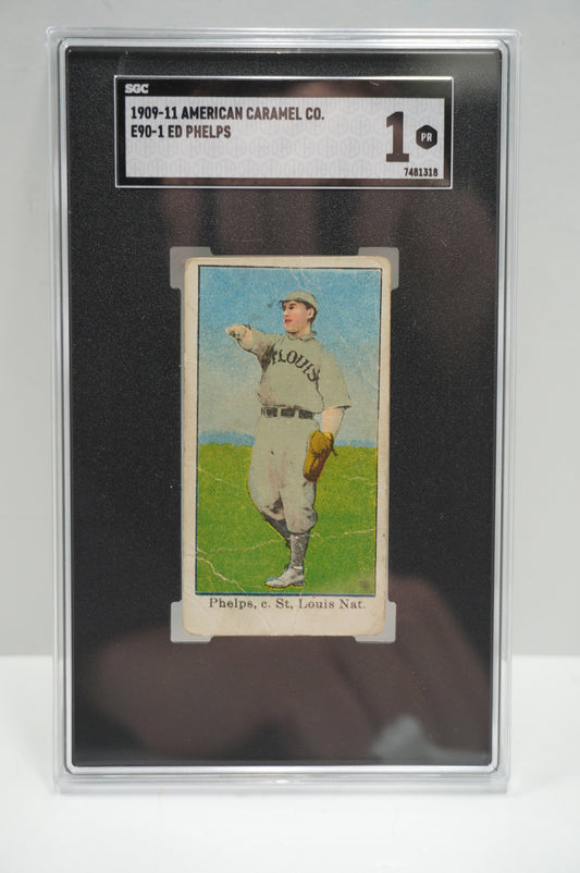 1909-11 American Caramel Co. E90-1 Ed Phelps SGC 1