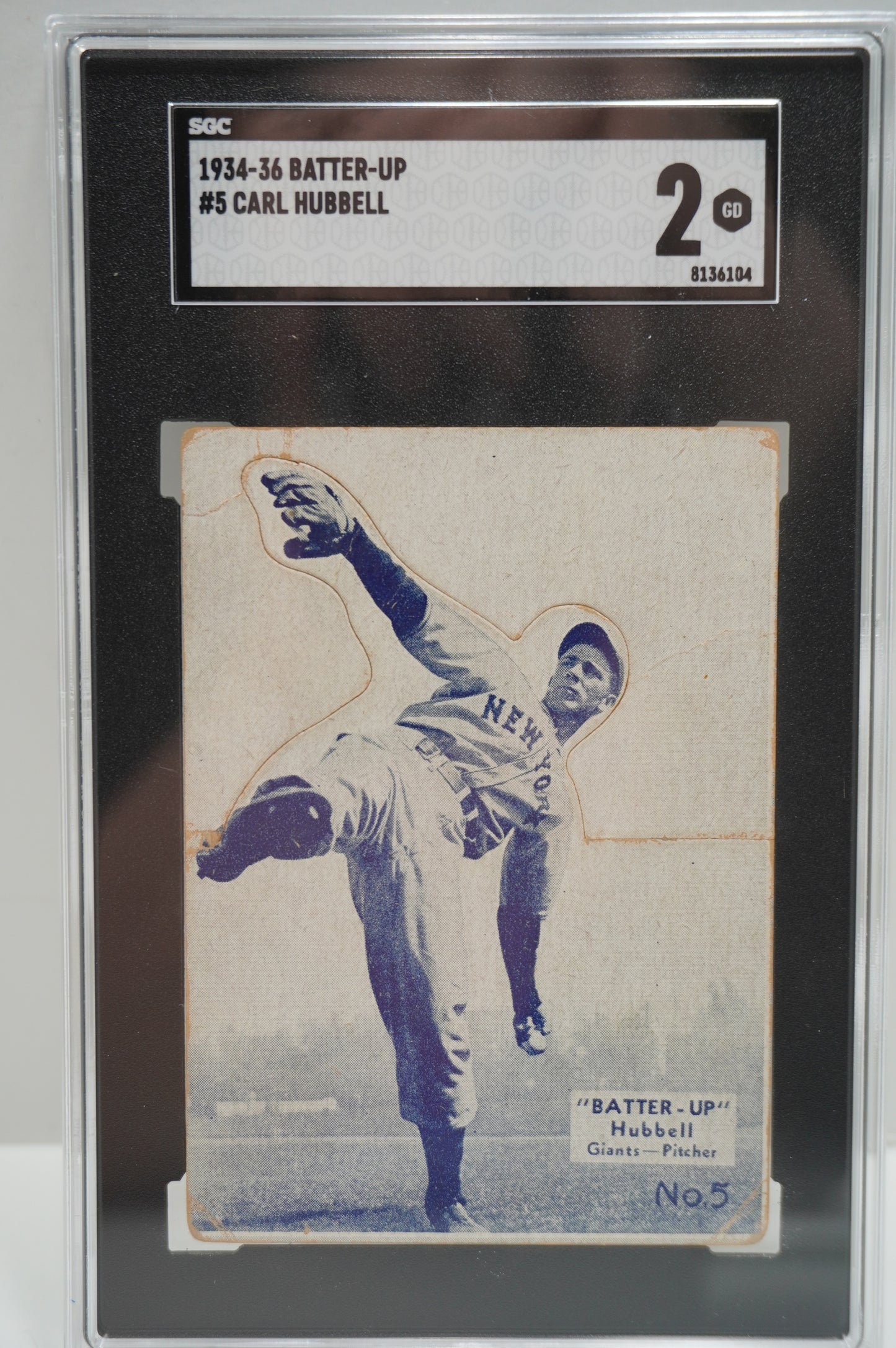 1934-36 Batter-Up #5 Carl Hubbell SGC 2