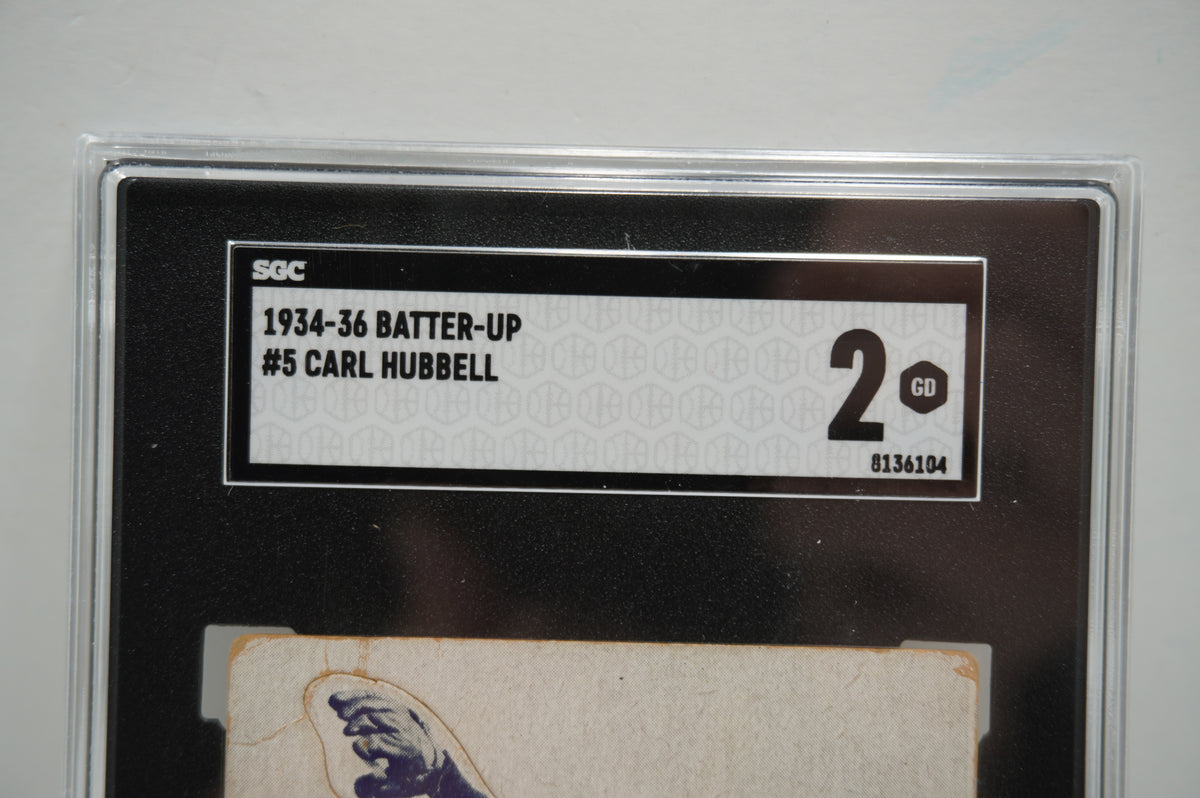 1934-36 Batter-Up #5 Carl Hubbell SGC 2