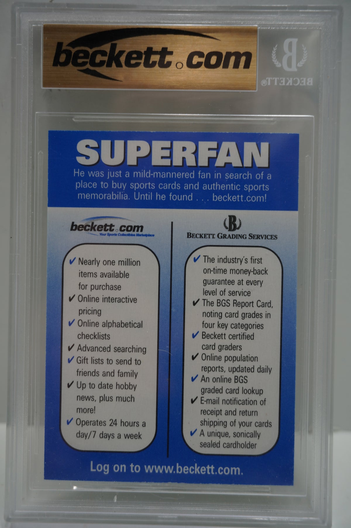 2000 Becket.com Superfan Beckett 6 Years