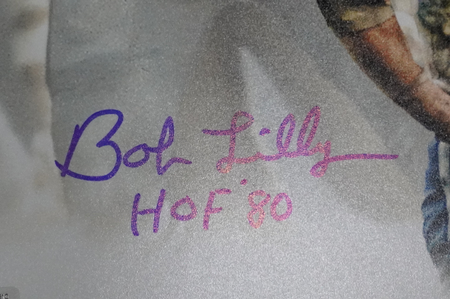 BOB LILLY DALLAS COWBOYS SIGNED 8x10 Custom Edit HOF PHOTO BAS