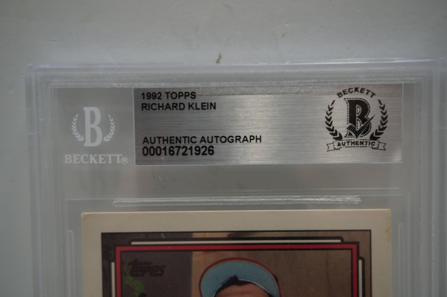 1992 Topps Richard Klein Becket Auto