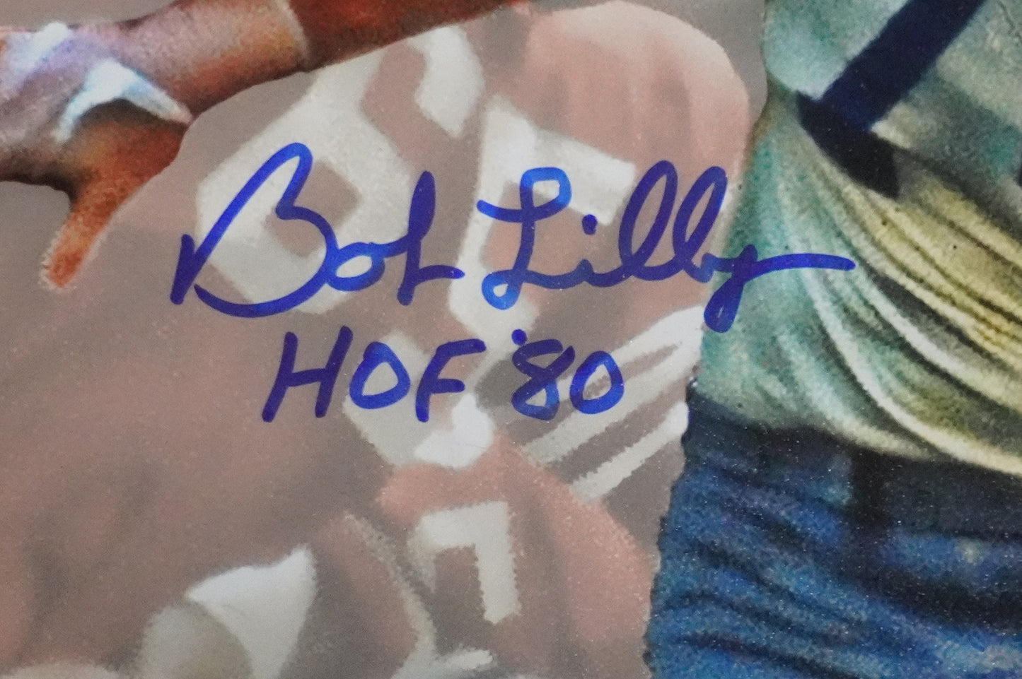 BOB LILLY DALLAS COWBOYS SIGNED 8x10 Custom Edit PHOTO BAS