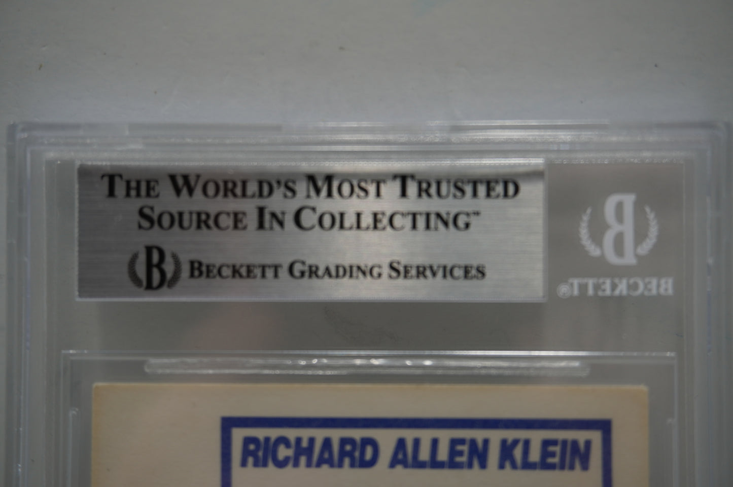 1992 Topps Richard Klein Becket Auto