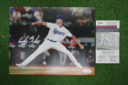 CODY BRADFORD TEXAS RANGERS SIGNED 8x10 PHOTO CircleChange JSA COA