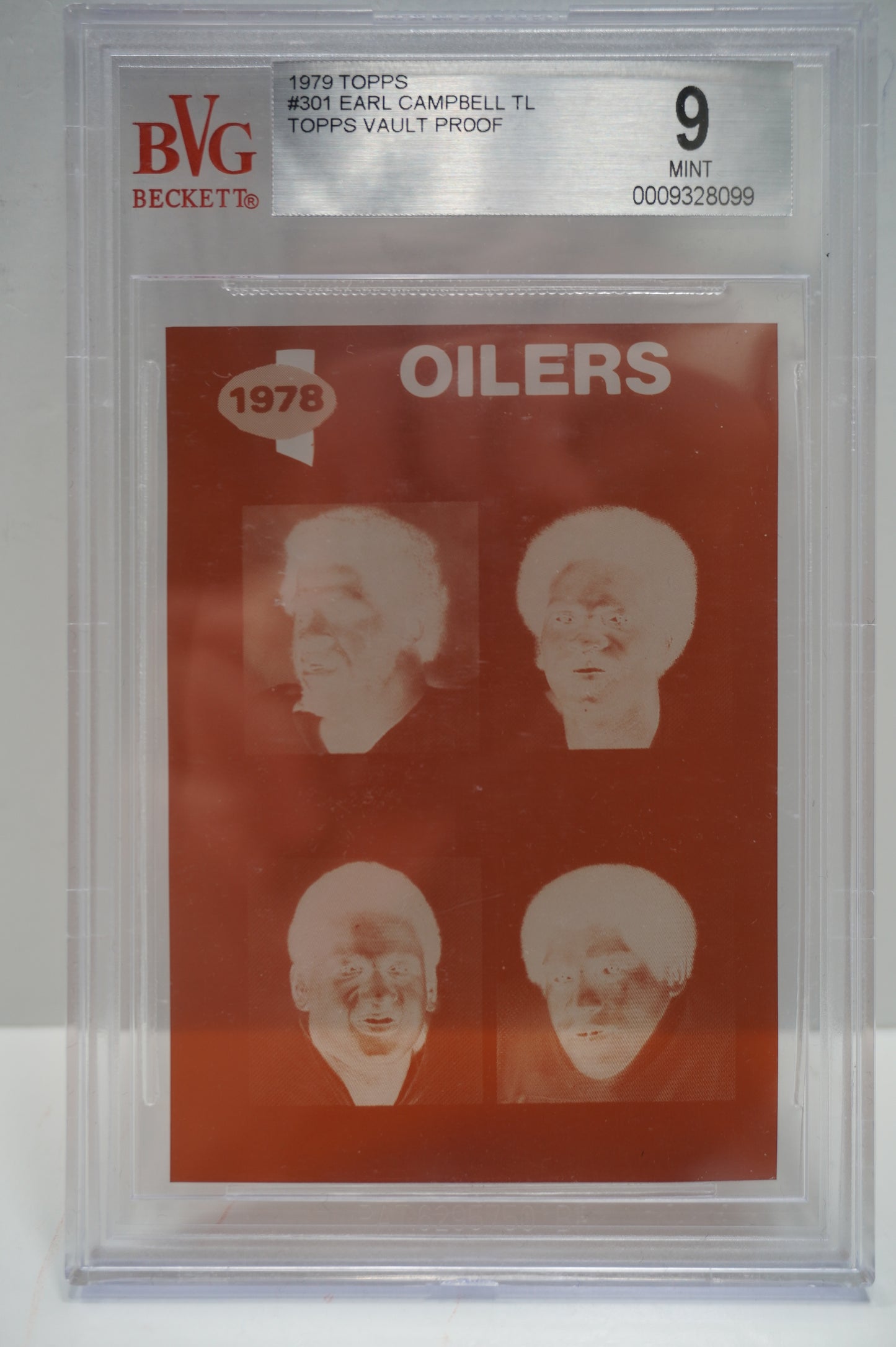 1979 Topps #301 Earl Campbell Topps Vault Proof BGS 9
