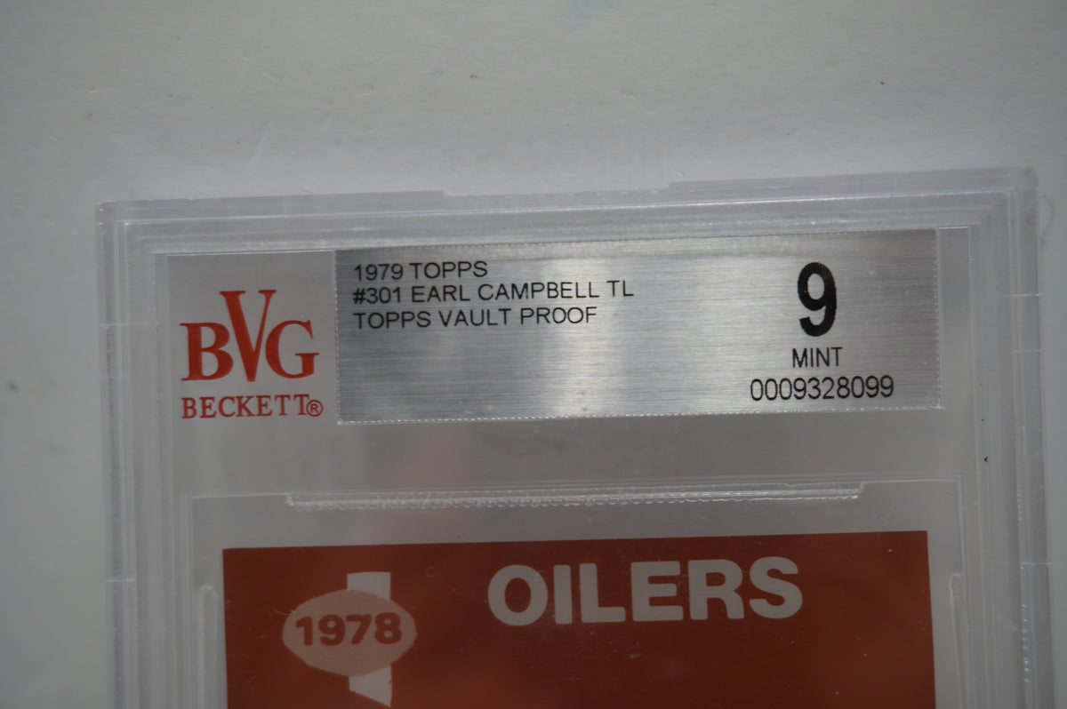 1979 Topps #301 Earl Campbell Topps Vault Proof BGS 9