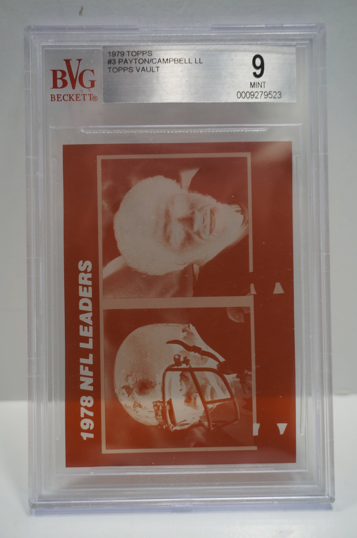 1979 Topps #3 Payton/Campbell LL Topps Vault BVG 9