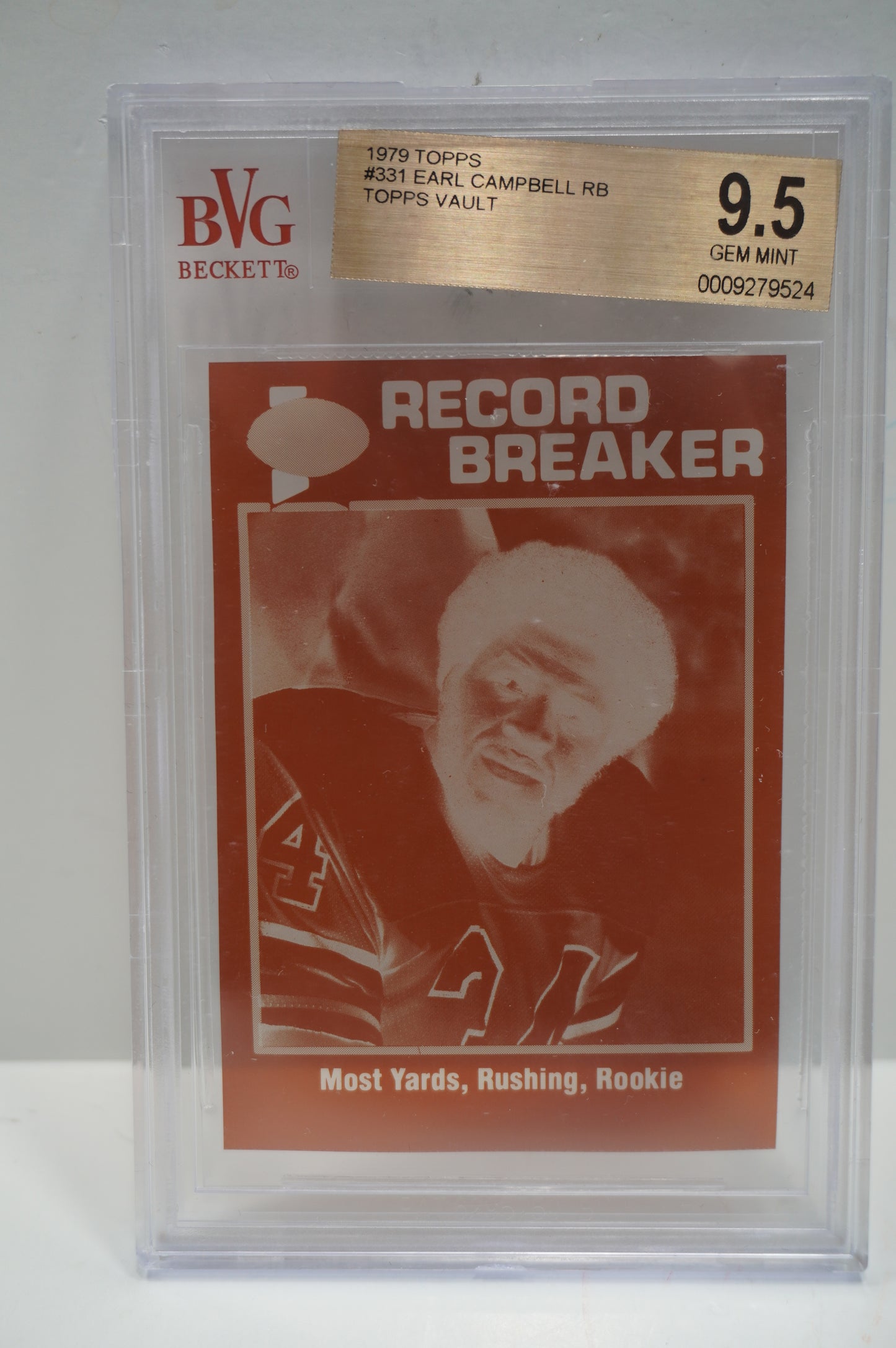 1979 Topps #331 Earl Campbell RB Topps Vault BVG 9.5