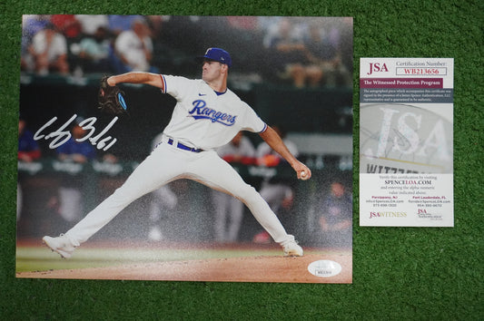 CODY BRADFORD TEXAS RANGERS SIGNED 8x10 PHOTO CircleChange JSA COA