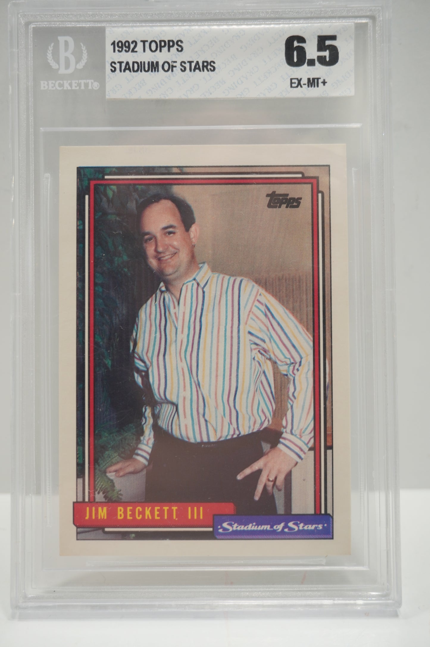 1992 Topps Stadium of Stars Jim Beckett BGS 6.5