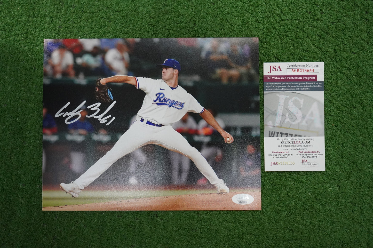 CODY BRADFORD TEXAS RANGERS SIGNED 8x10 PHOTO CircleChange JSA COA