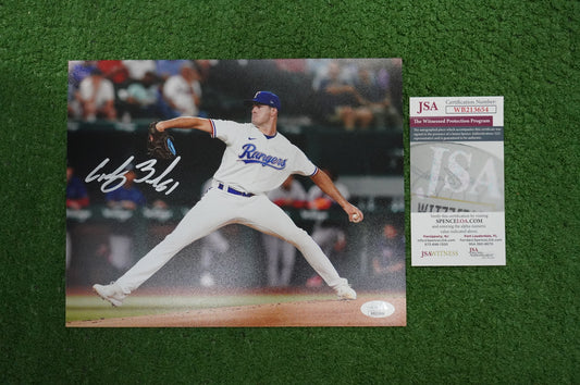 CODY BRADFORD TEXAS RANGERS SIGNED 8x10 PHOTO CircleChange JSA COA