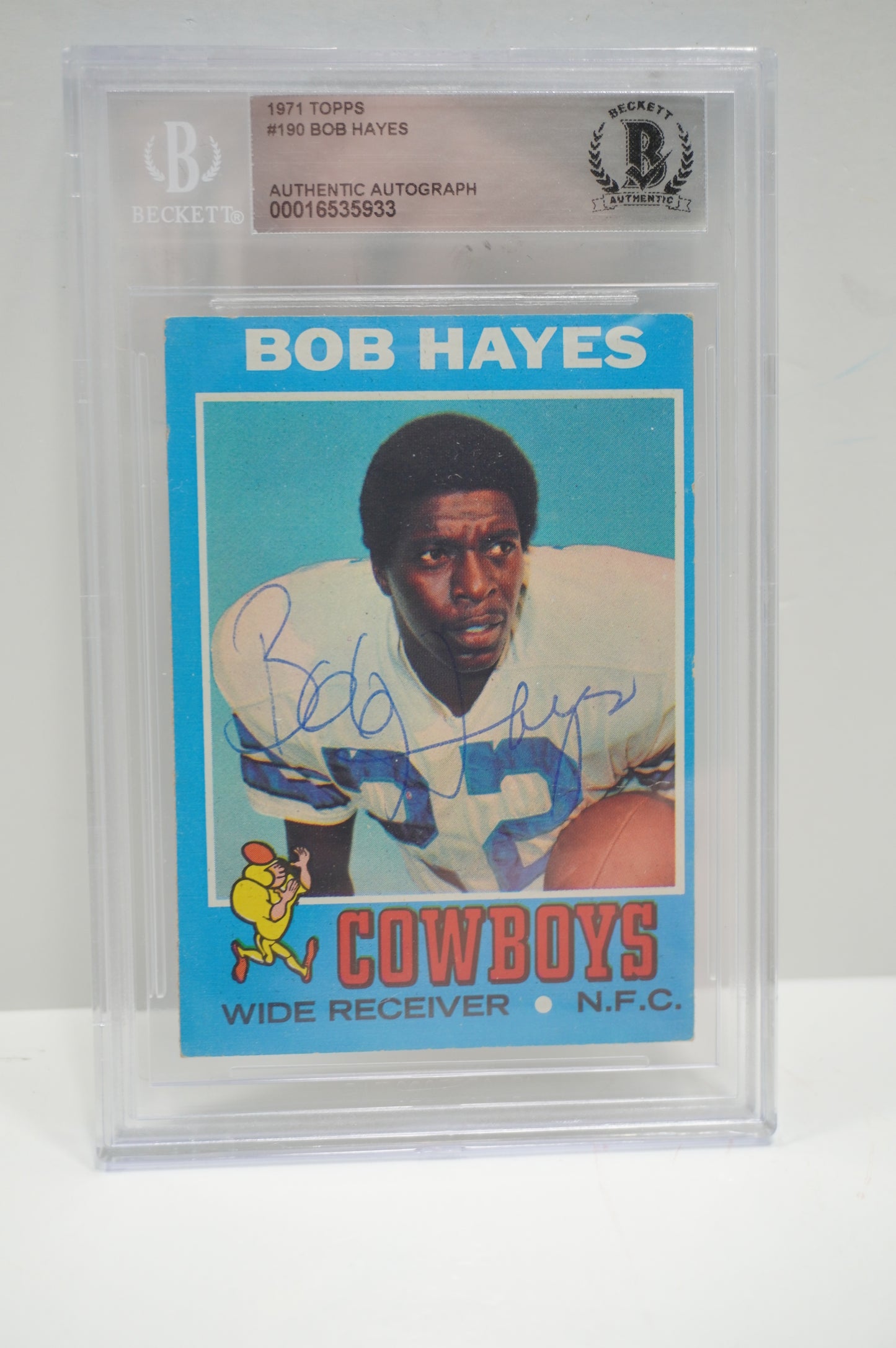 1971 Topps #190 Bob Hayes Beckett Authentic