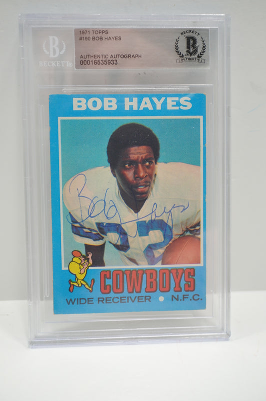 1971 Topps #190 Bob Hayes Beckett Authentic