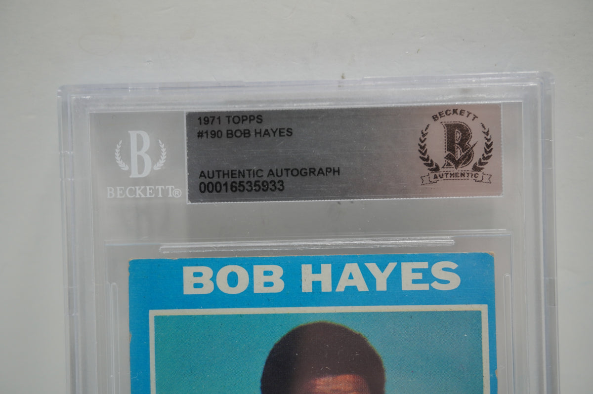 1971 Topps #190 Bob Hayes Beckett Authentic