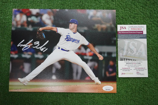 CODY BRADFORD TEXAS RANGERS SIGNED 8x10 PHOTO CircleChange JSA COA