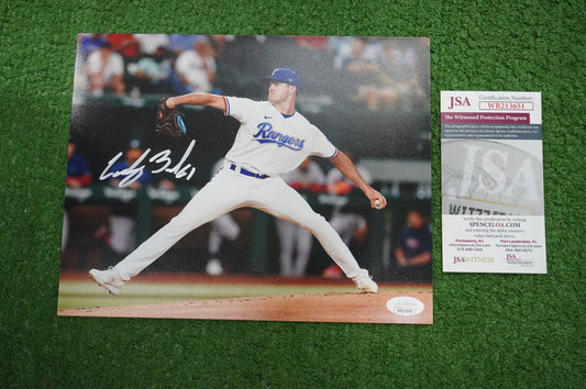 CODY BRADFORD TEXAS RANGERS SIGNED 8x10 PHOTO CircleChange JSA COA