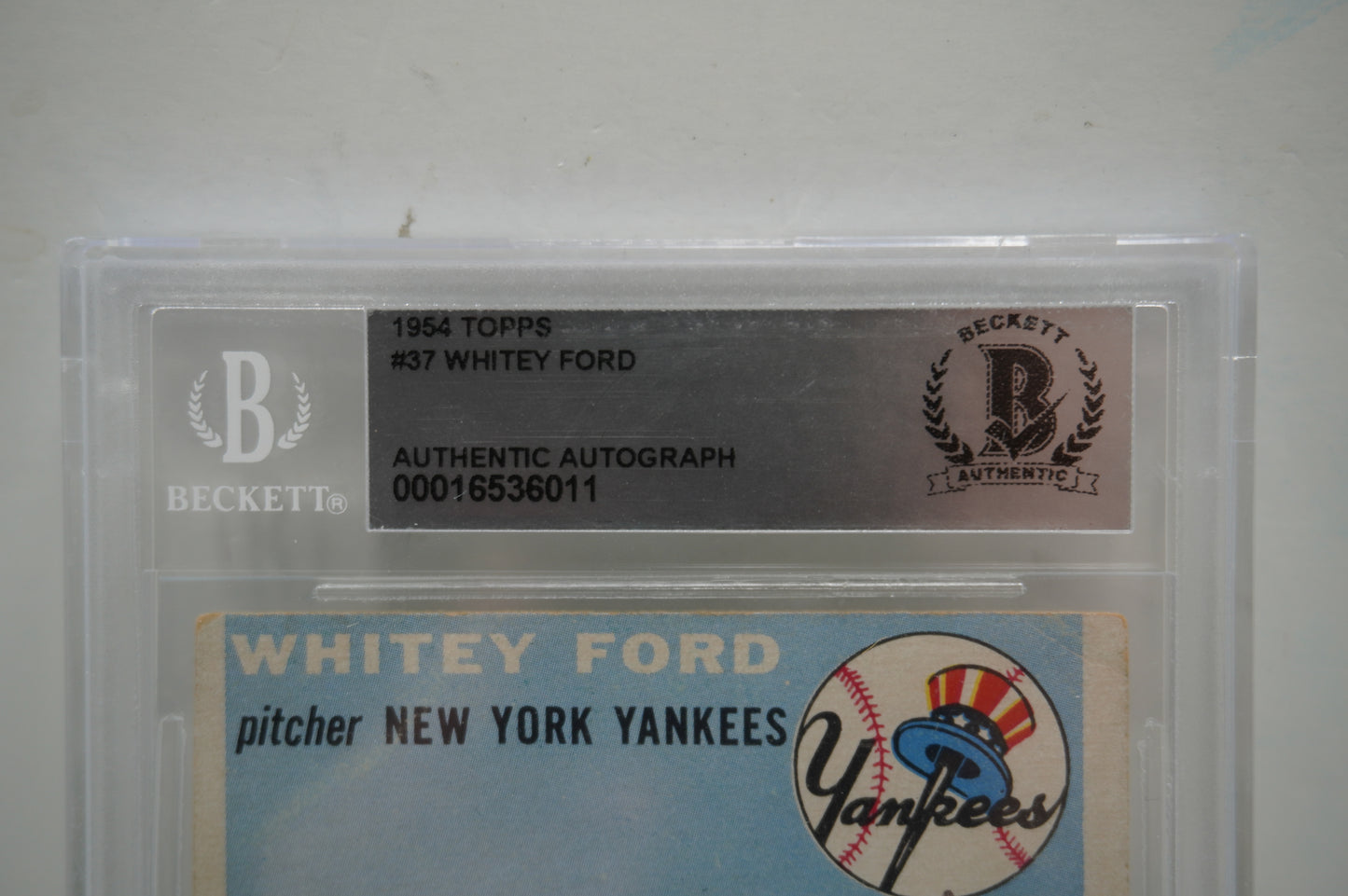 1954 Topps #37 Whitey Ford Becket Authentic