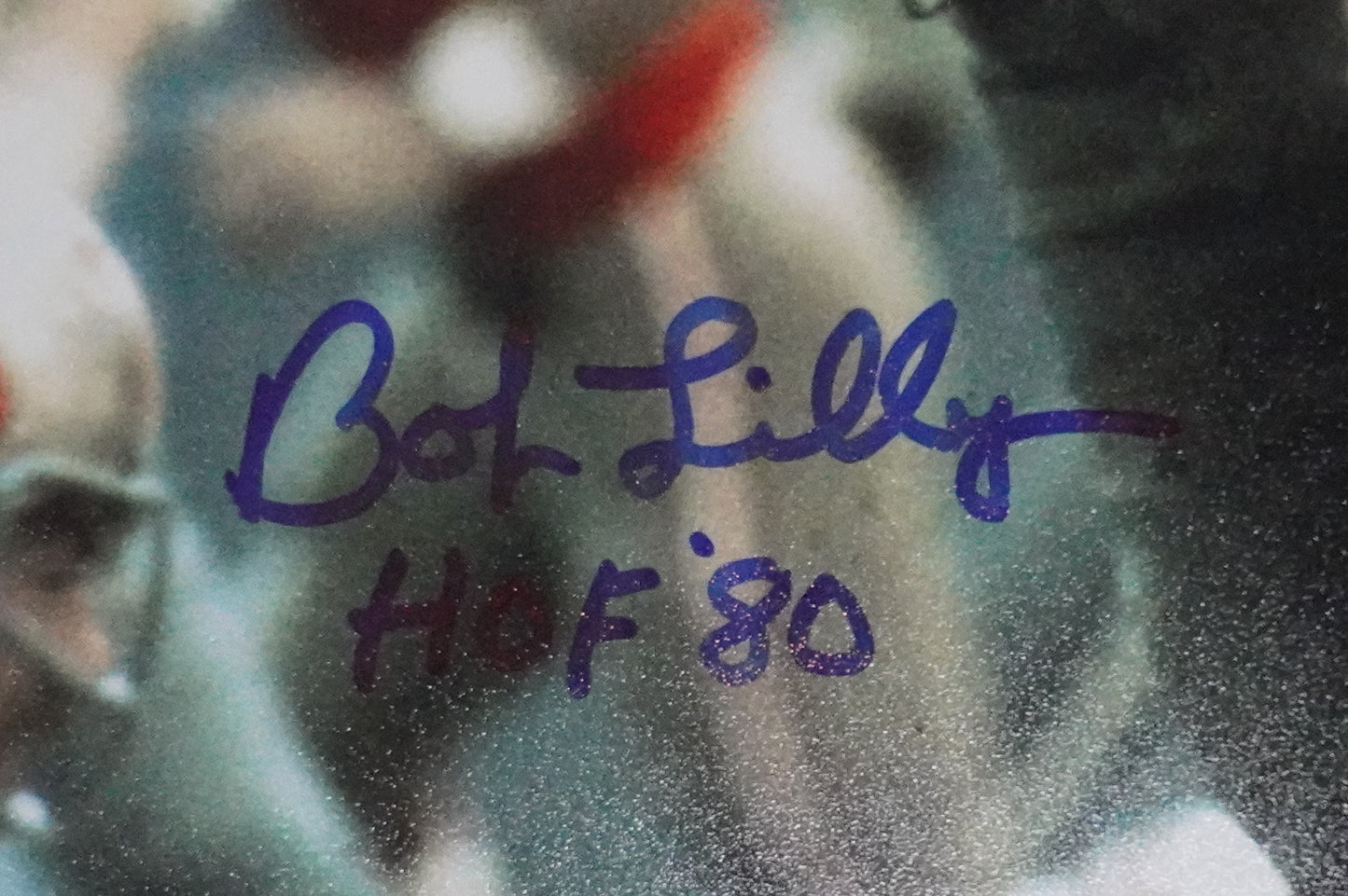 BOB LILLY DALLAS COWBOYS SIGNED 8x10 PHOTO w/HOF80 vs 49ers BAS