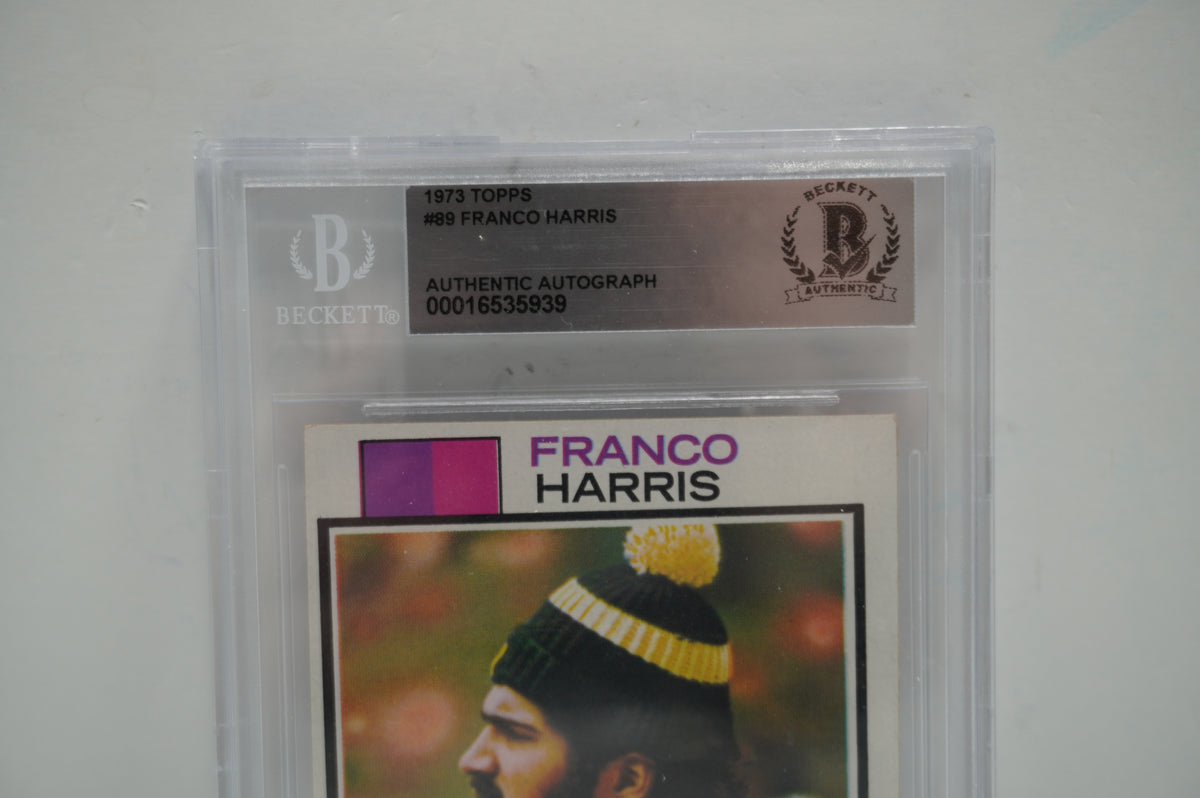 1973 Topps #89 Franco Harris Beckett Authentic